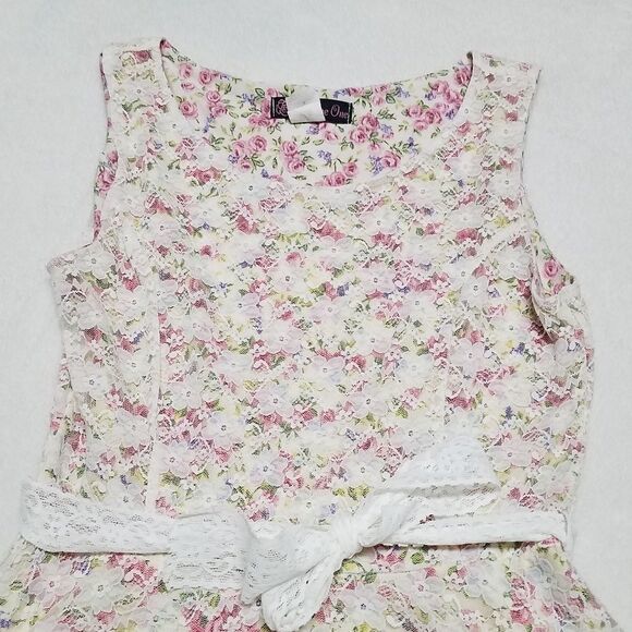 VINTAGE Volume One Lace Floral Fit & Flare Dress - Picture 9 of 16